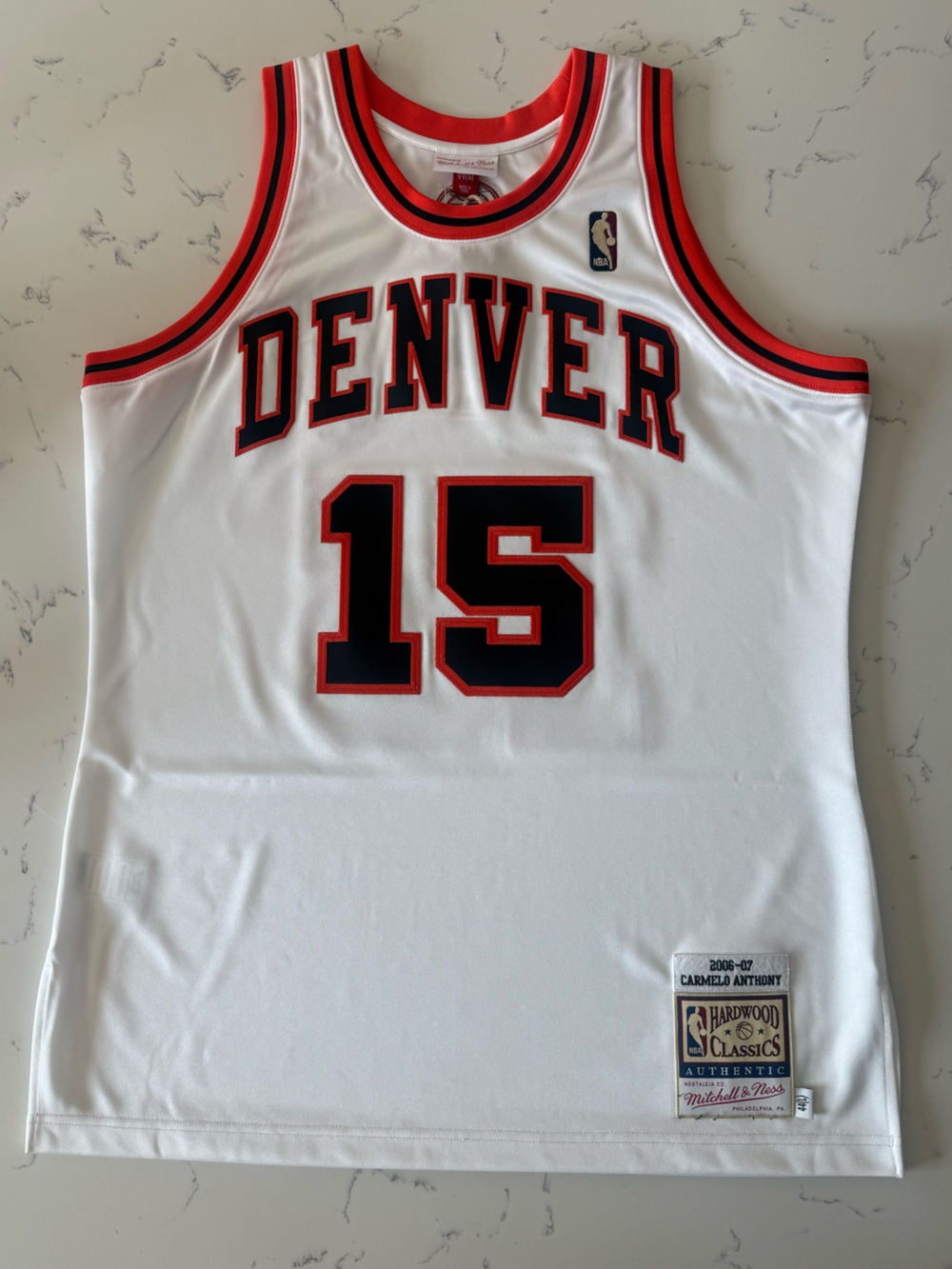 New Denver Nuggets authentic NBA Jersey Carmelo Anthony Mitchell and Ness